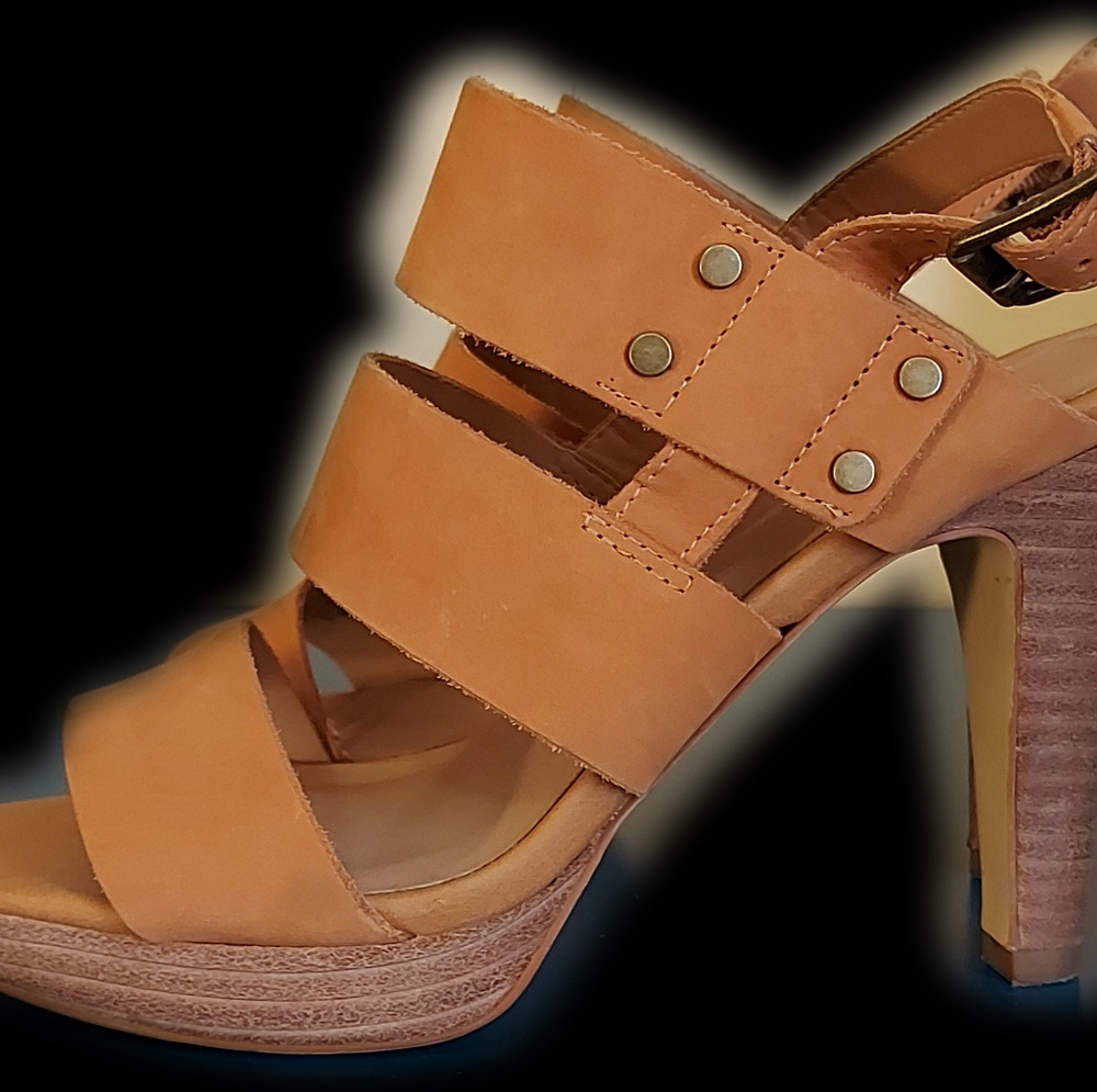 Franco Sarto Soft Leather Platform Heels